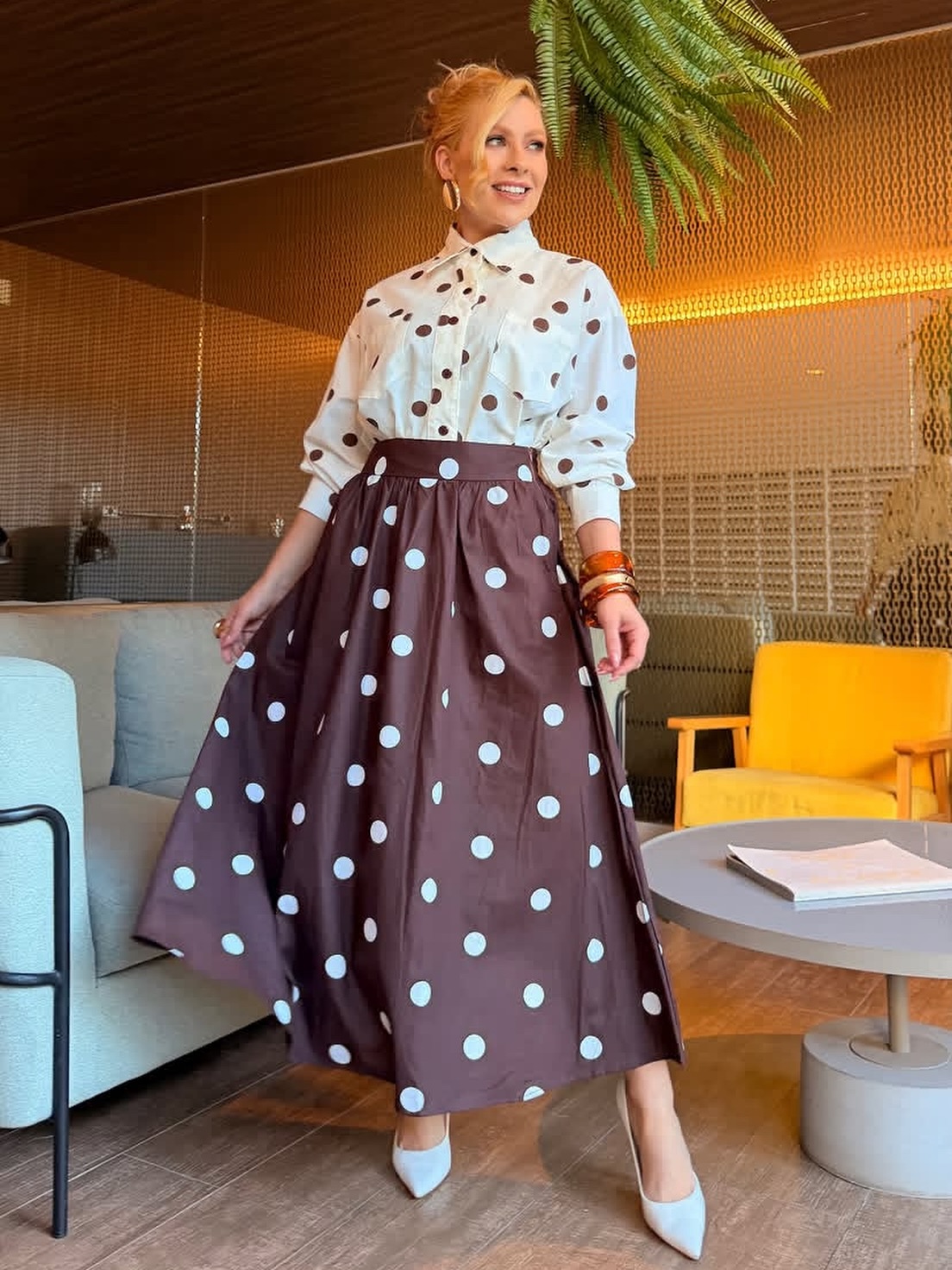 O look que movimento nosso Instagram nesse fim de semana ! Já que é para entrar na trend do Poá, bora levar o look completo ✔️ ⚫️⚪️