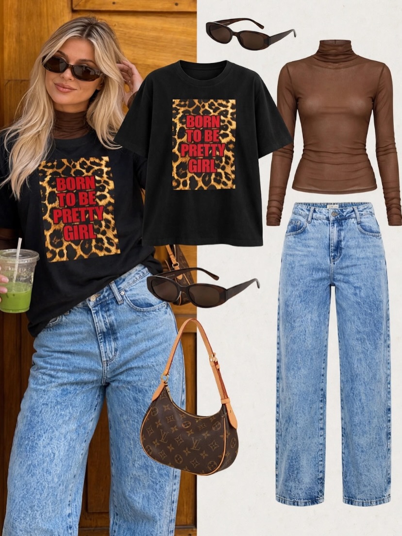 COMPRE O LOOK COMPLETO ✔️♥️
- Kit Pretty Girl Onça (Camiseta + Blusa de tule) POR: 115,00
- Calça Jeans Mom Sophia (36 ao 44) POR: 159,99
Leve o look completo com desconto POR: 259,99 em até 10x 25,99
Comente EU QUERO