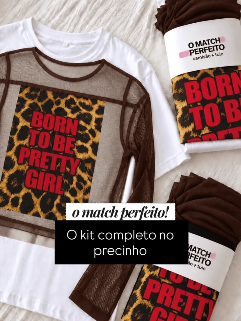 O kit que a gente merece…
Camiseta + blusa de tule POR: 115,00 😱😲