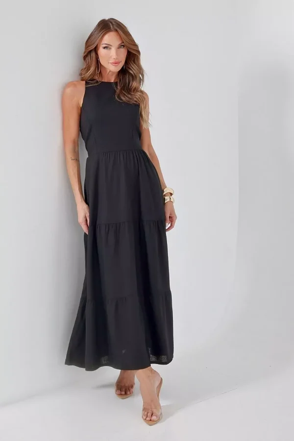 Vestido Flora Preto
