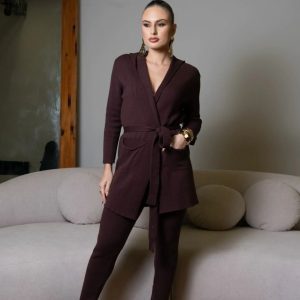 Conjunto Taina Marrom Escuro