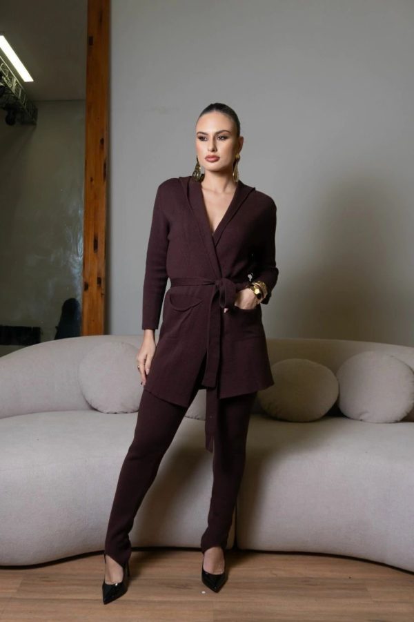 Conjunto Taina Marrom Escuro