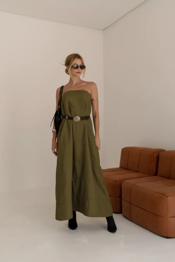 Vestido Carolina Verde Musgo