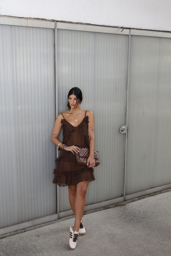 Vestido Yasmin Marrom Escuro