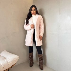 Casaco Teddy Rosa