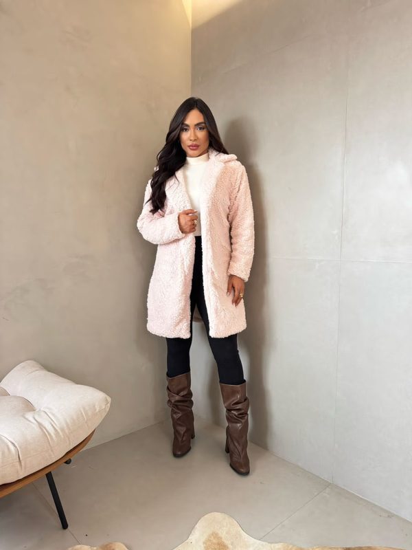 Casaco Teddy Rosa