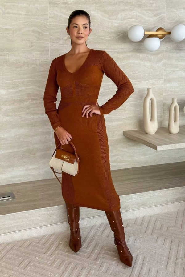 Vestido Lexi Caramelo