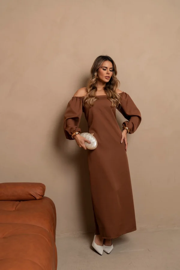 Vestido Dani Marrom