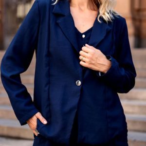 Blazer Georgina Azul Marinho