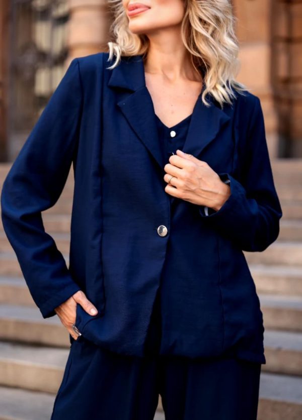 Blazer Georgina Azul Marinho