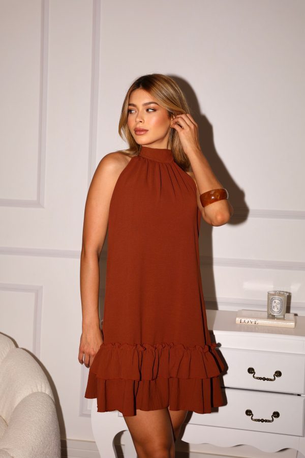 Vestido Gaia Marrom Chocolate