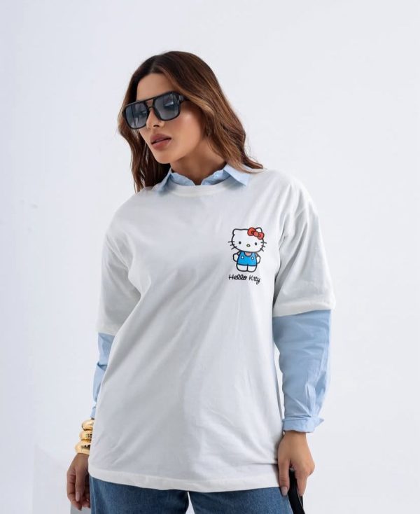 Camiseta New Hello Kitty Offwhite