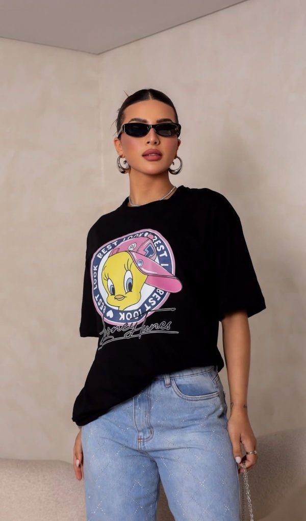 Camiseta Piu Piu Preta