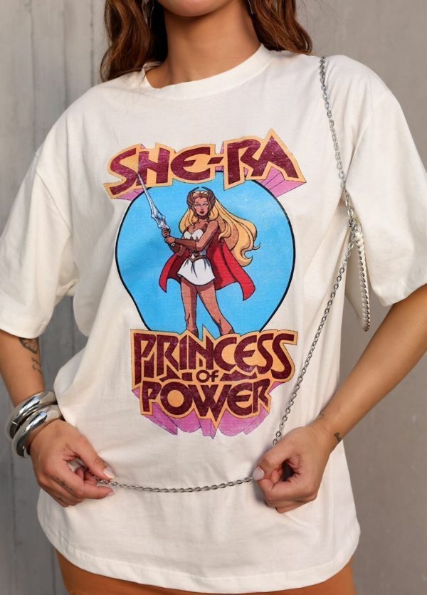 Camiseta Over Shera Offwhite