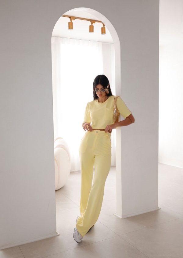 Conjunto Rebeca Amarelo Manteiga