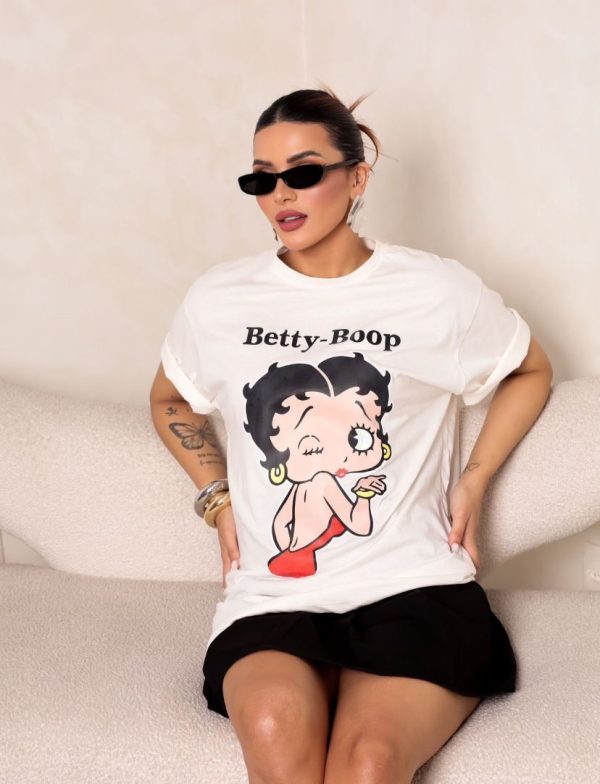 Camiseta Betty Boop Offwhite