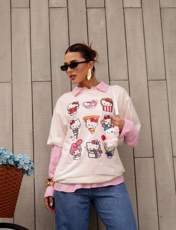 Camiseta Hello Kitty Multi Offwhite