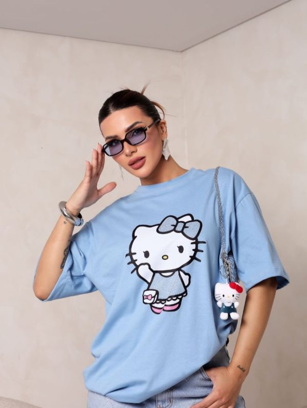 Camiseta Hello Kitty Pedraria Azul