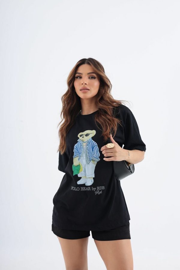 Camiseta Polo Bear Preto/Azul