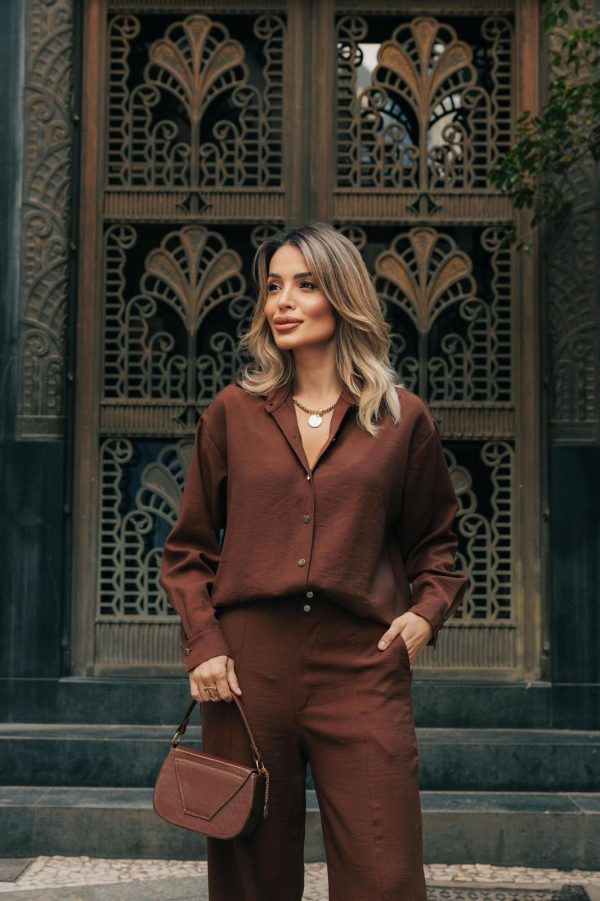 Camisa Veronica Marrom