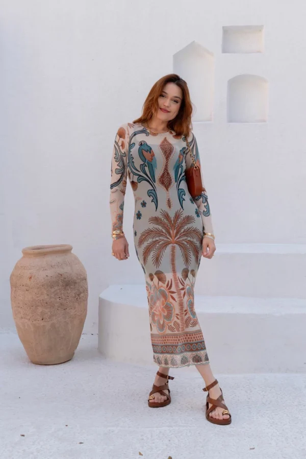 Vestido Taina Arara Azul