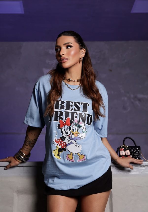 Camiseta Best Friend Minnie Azul