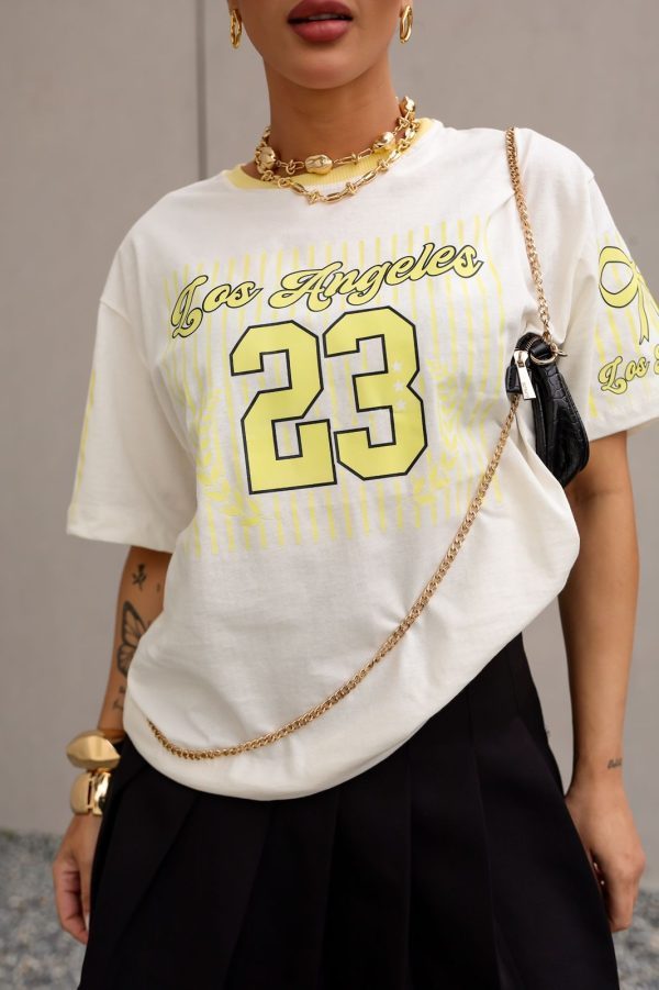 Camiseta Los Angeles Amarelo