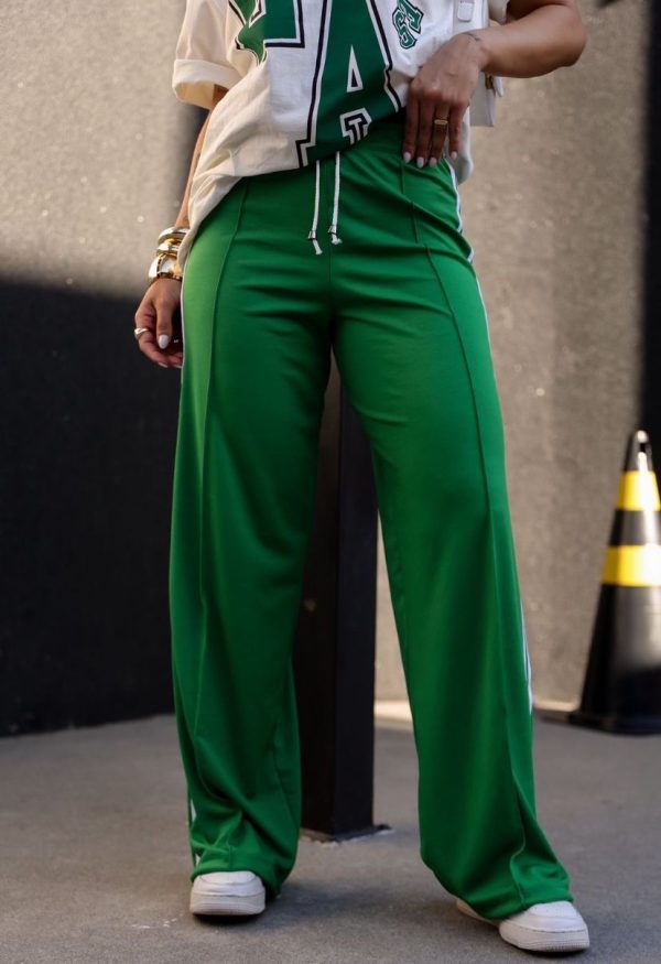 Calça Listras Verde