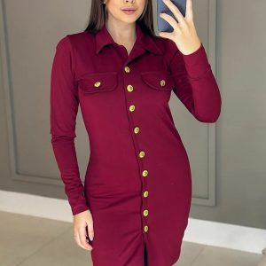 Vestido Betina Marsala