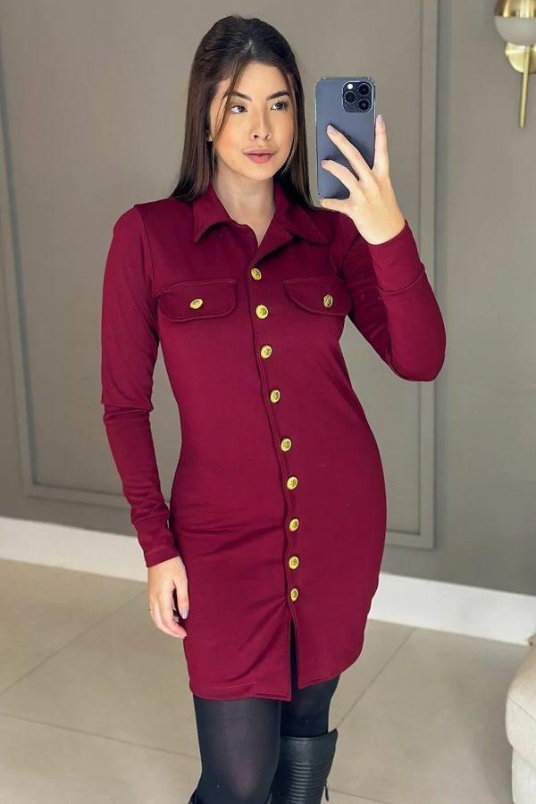 Vestido Betina Marsala