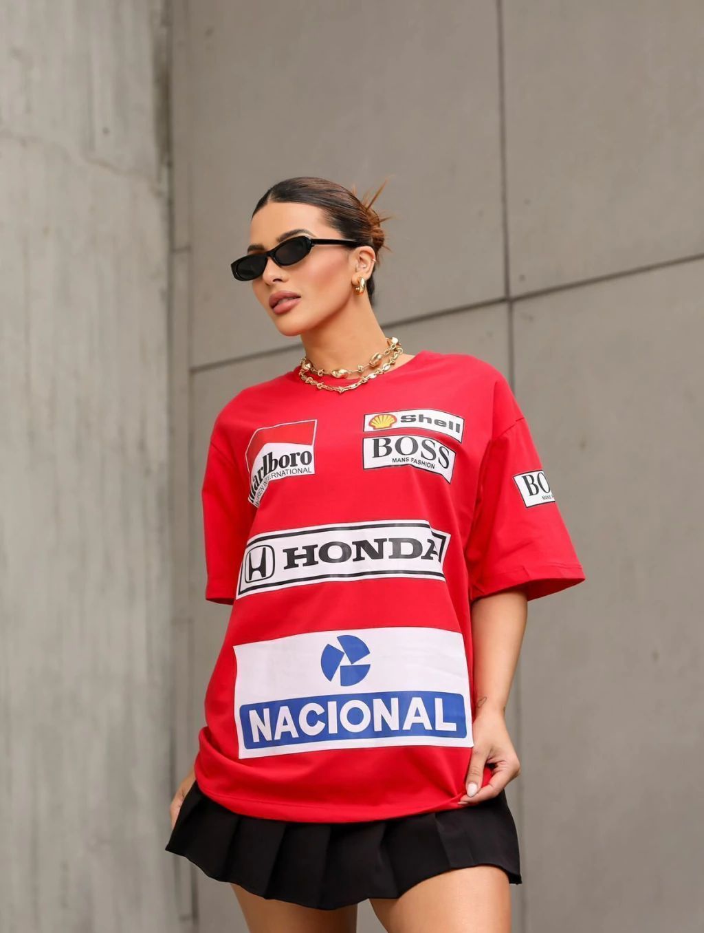 Camiseta Over Marlboro Vermelha