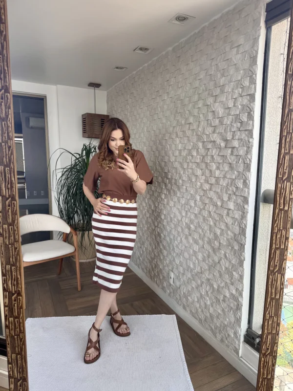Saia Eduarda Marrom