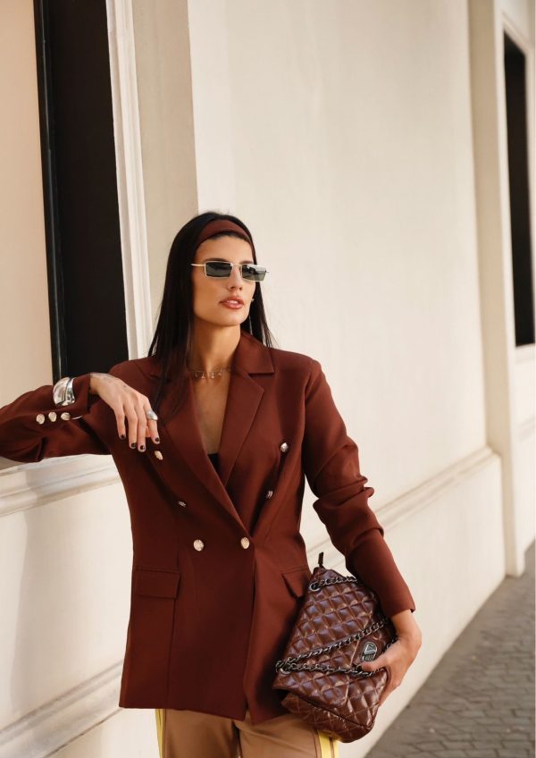 Máxi Blazer Valentina Marrom