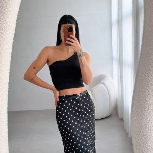 Saia Polka Dolts Preta