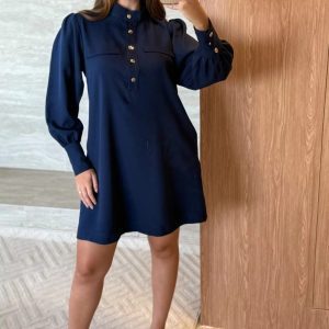 Vestido Cinara Azul Marinho
