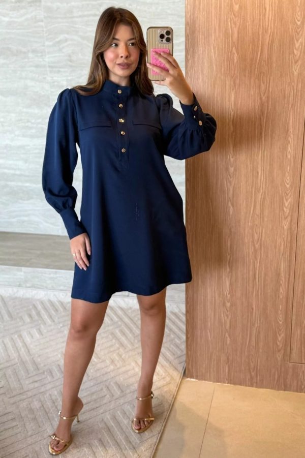 Vestido Cinara Azul Marinho