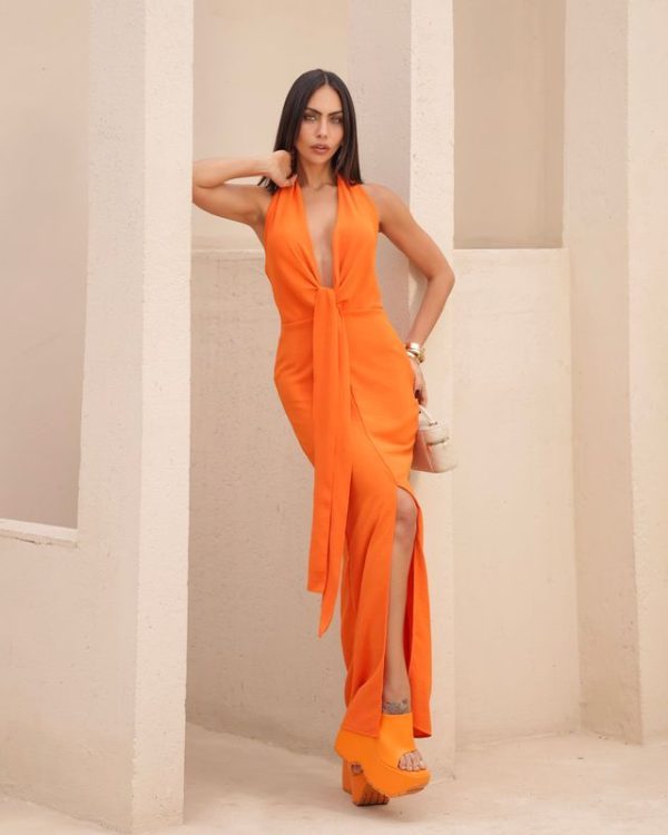 Vestido Natana Laranja