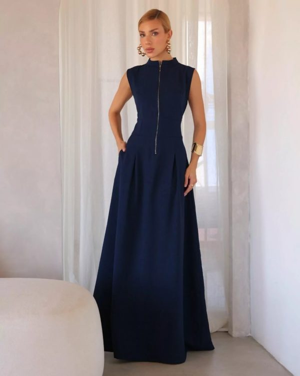 Vestido Rosalia Azul Marinho