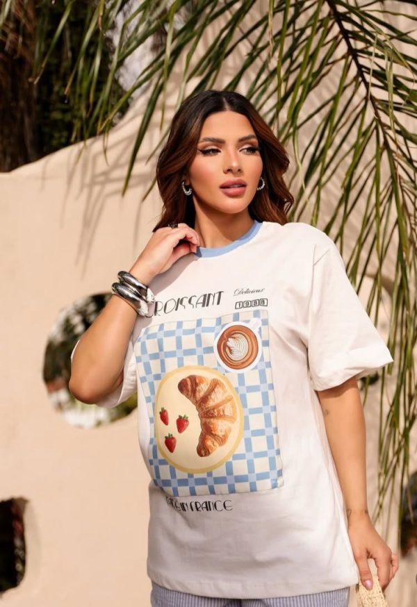 Camiseta Croissant Offwhite