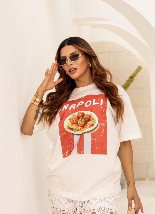 Camiseta Napoli Offwhite