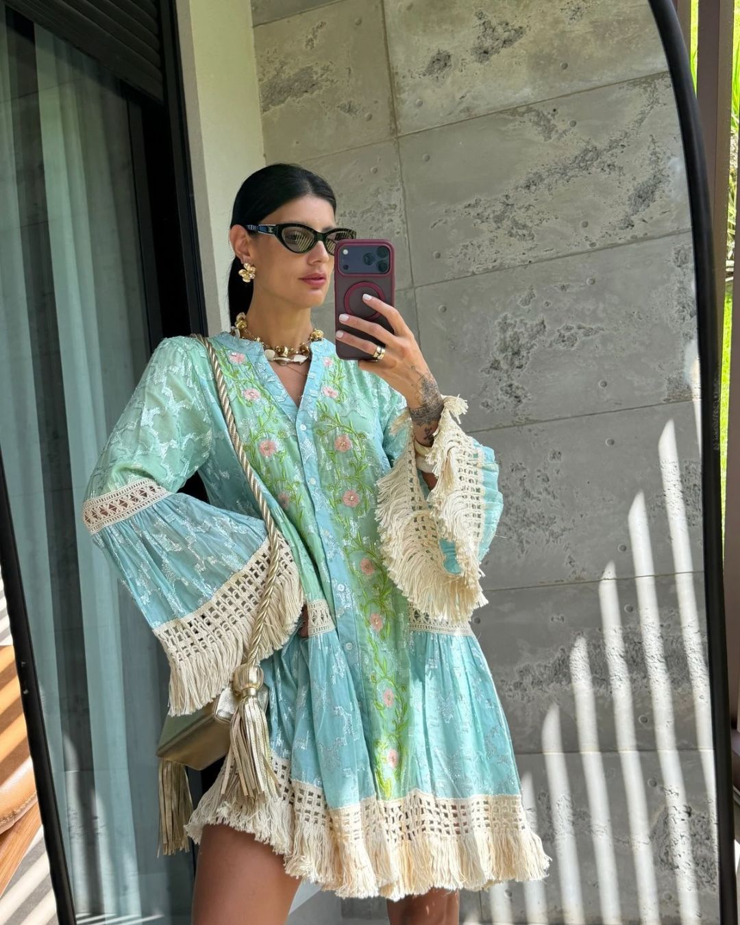 Chemise Alana Verde Água