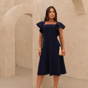 Vestido Sandy Azul Marinho