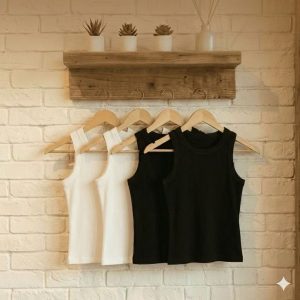 Kit Regatas com 4 Cores  2 Brancas 2 Pretas