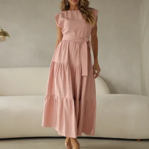 Vestido Brenda Rosa Chá