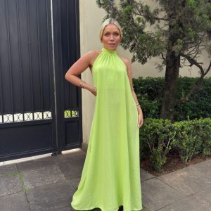 Vestido Clara Verde Limão