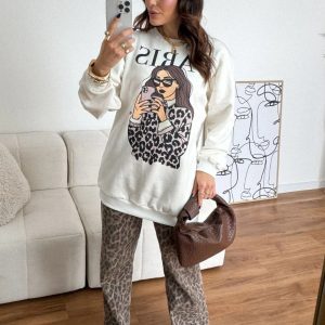 Maxi Moletom Paris Branco