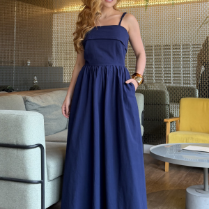 Vestido Adelia Azul Marinho
