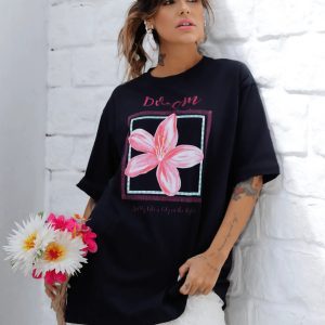 Camisetão Bloom preto