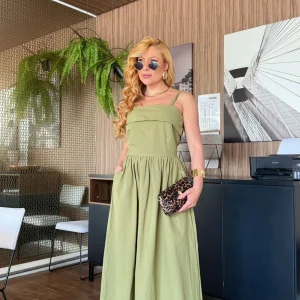 Vestido Adelia Verde Oliva