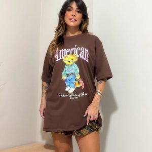 Camiseta Over Classic Marrom